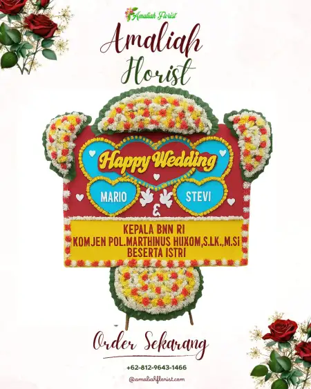 Papan Bunga Pernikahan Pajalesang